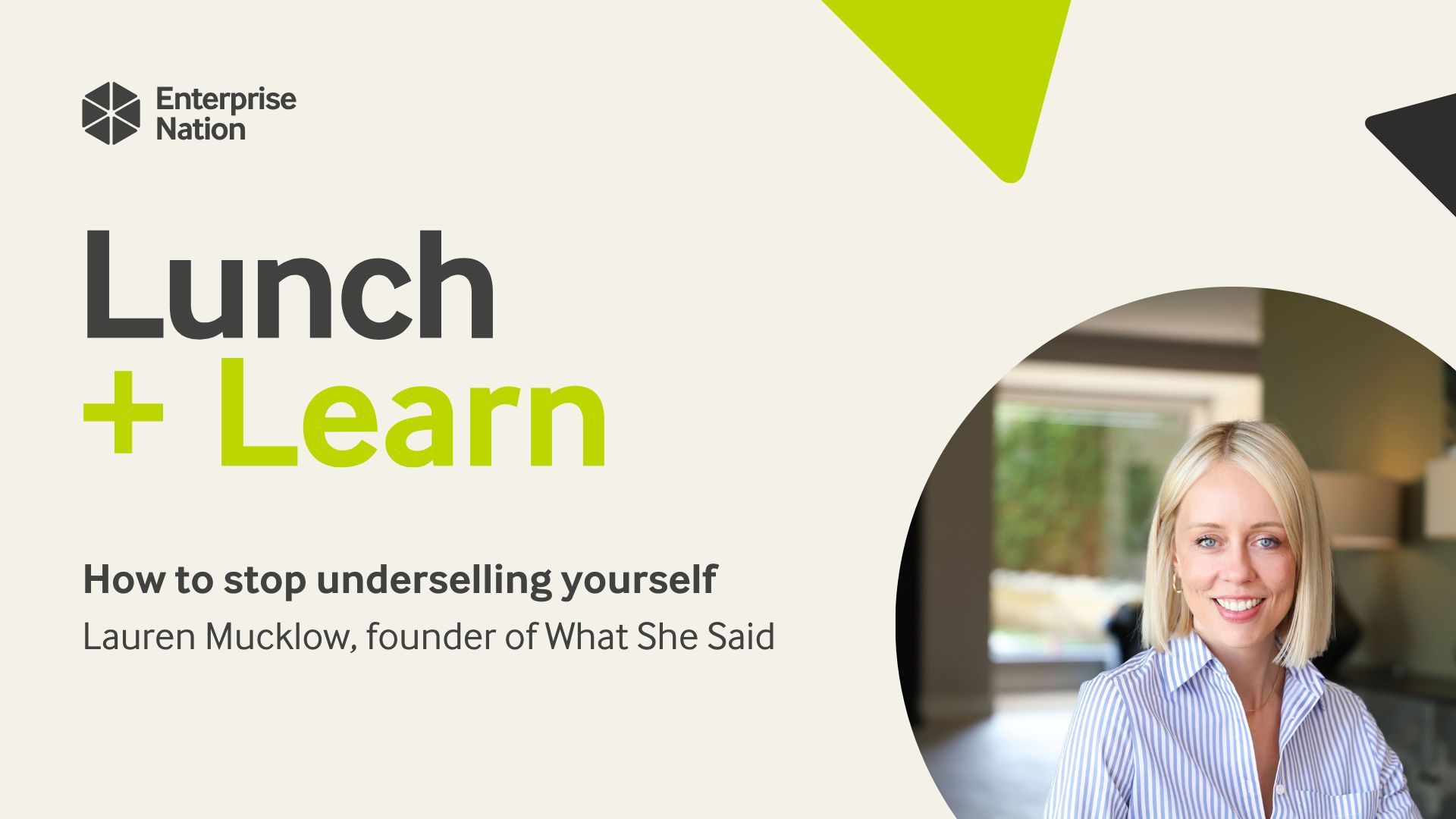 Lunch and Learn: How to stop underselling yourself
