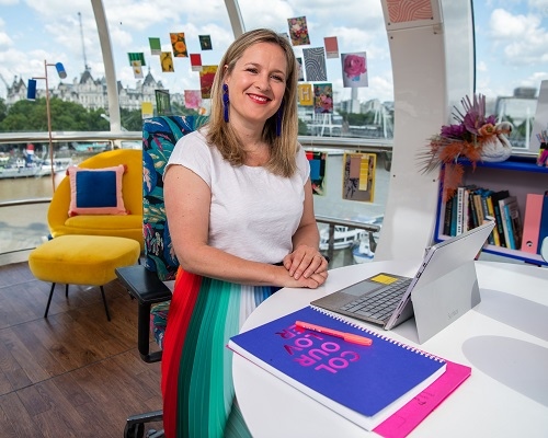 Sophie Robinson, interior designer, on the London Eye with Fiverr