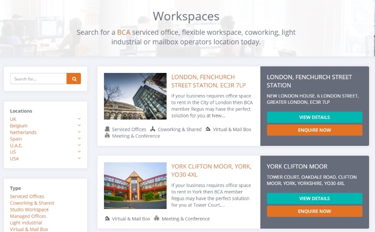 New features on the Enterprise Nation platform: Search for the perfect workspace
