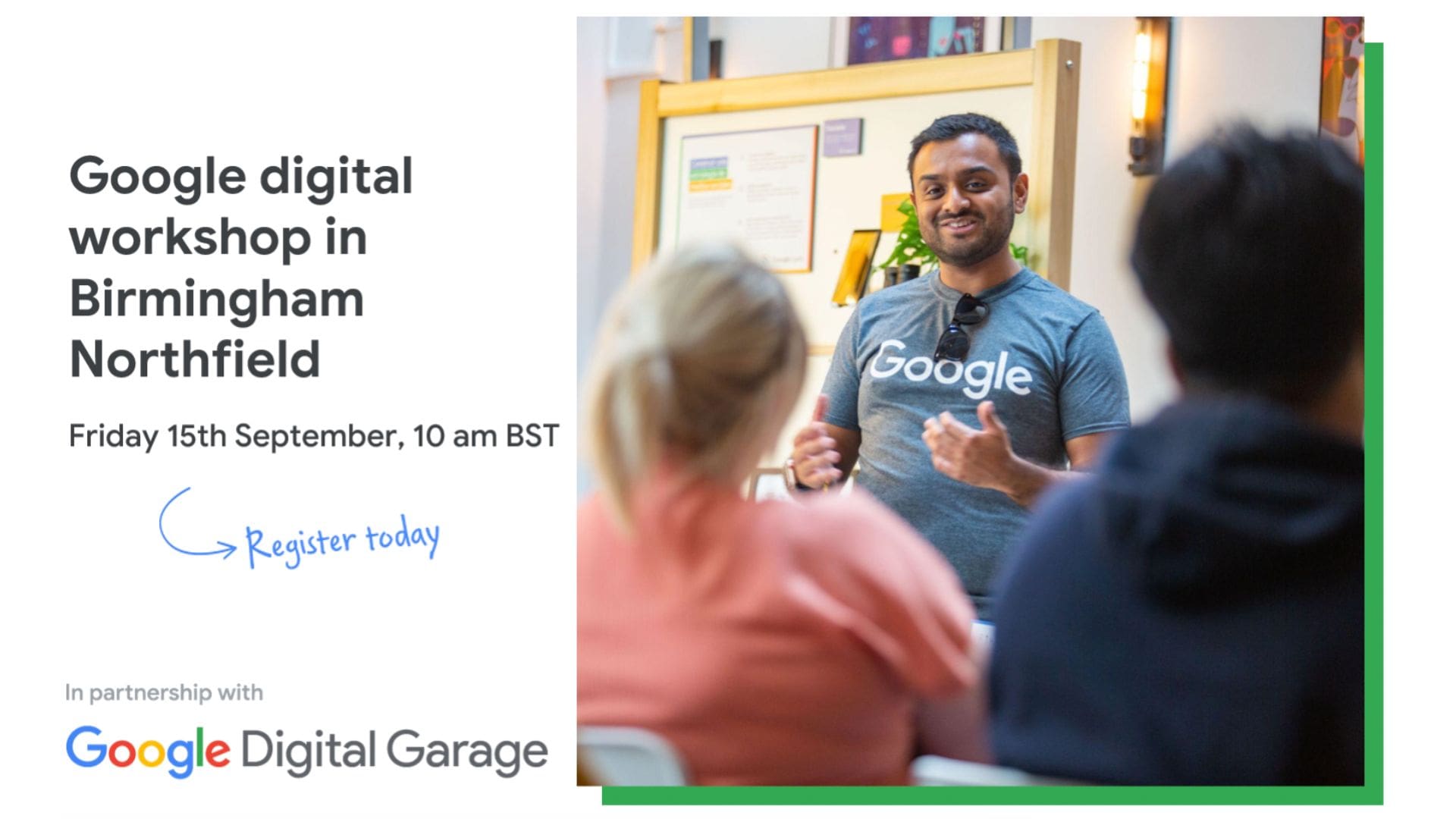 Google digital skills training: Birmingham Northfield