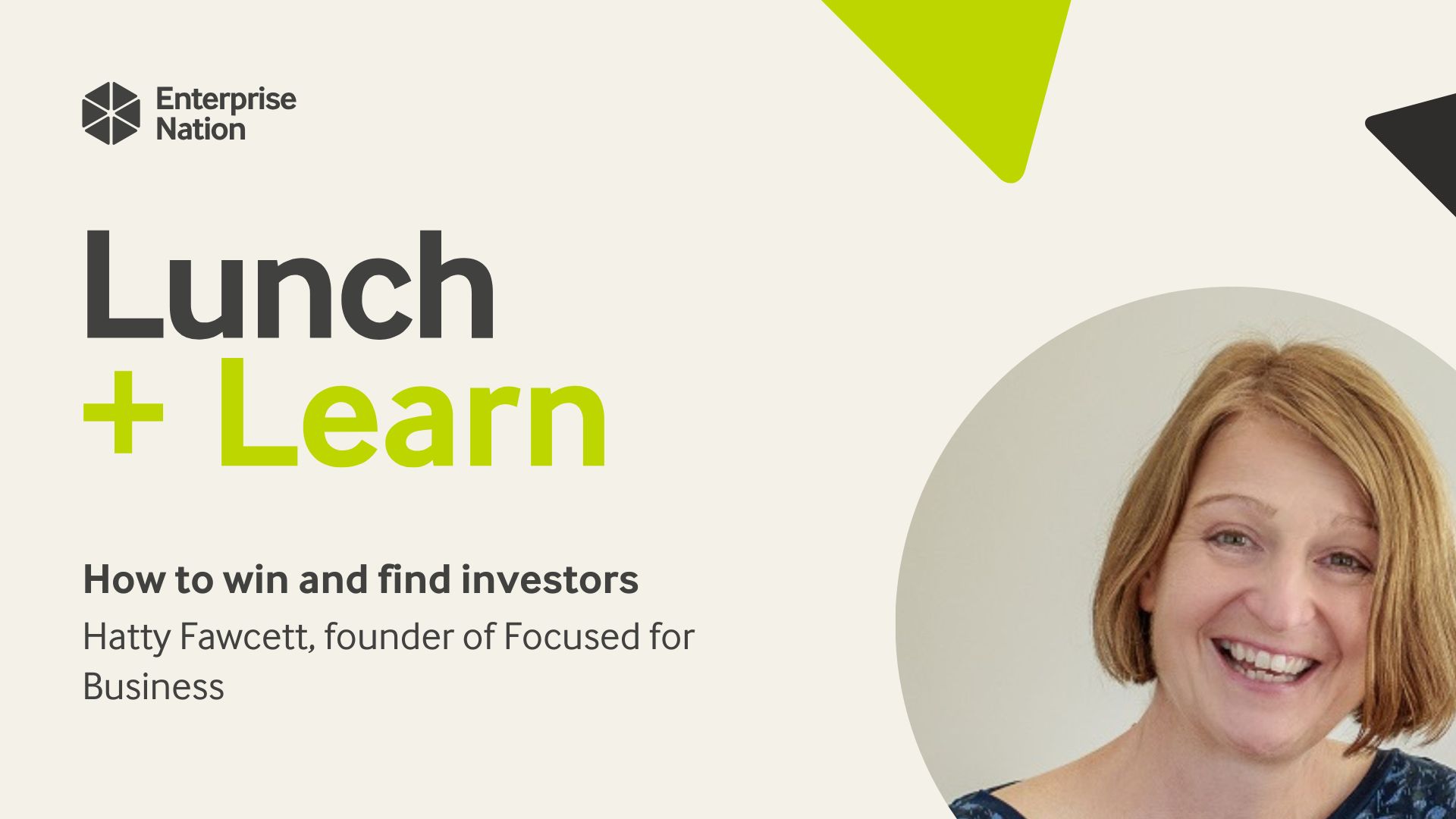 Lunch and Learn: How to win and find investors