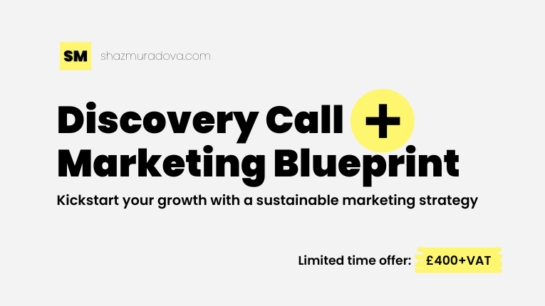 Limited time offer: Discovery Call + Marketing Strategy Blueprint 