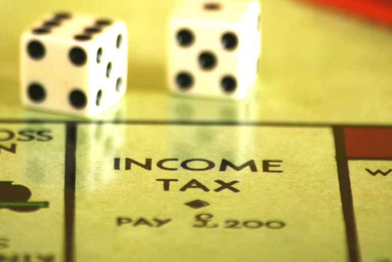 Incxome tax square on Monopoly board