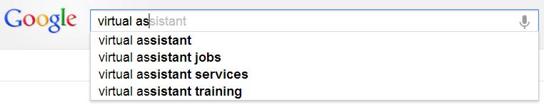 SEO keywording: Google search bar
