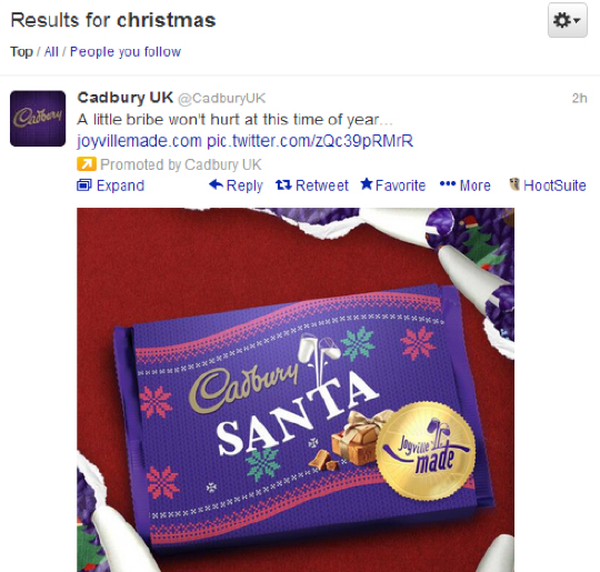Cadbury At Christmas